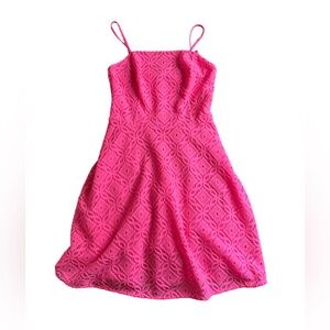 Lilly Pulitzer Pink Party Dress XS Women’s Girl 
Bright pink